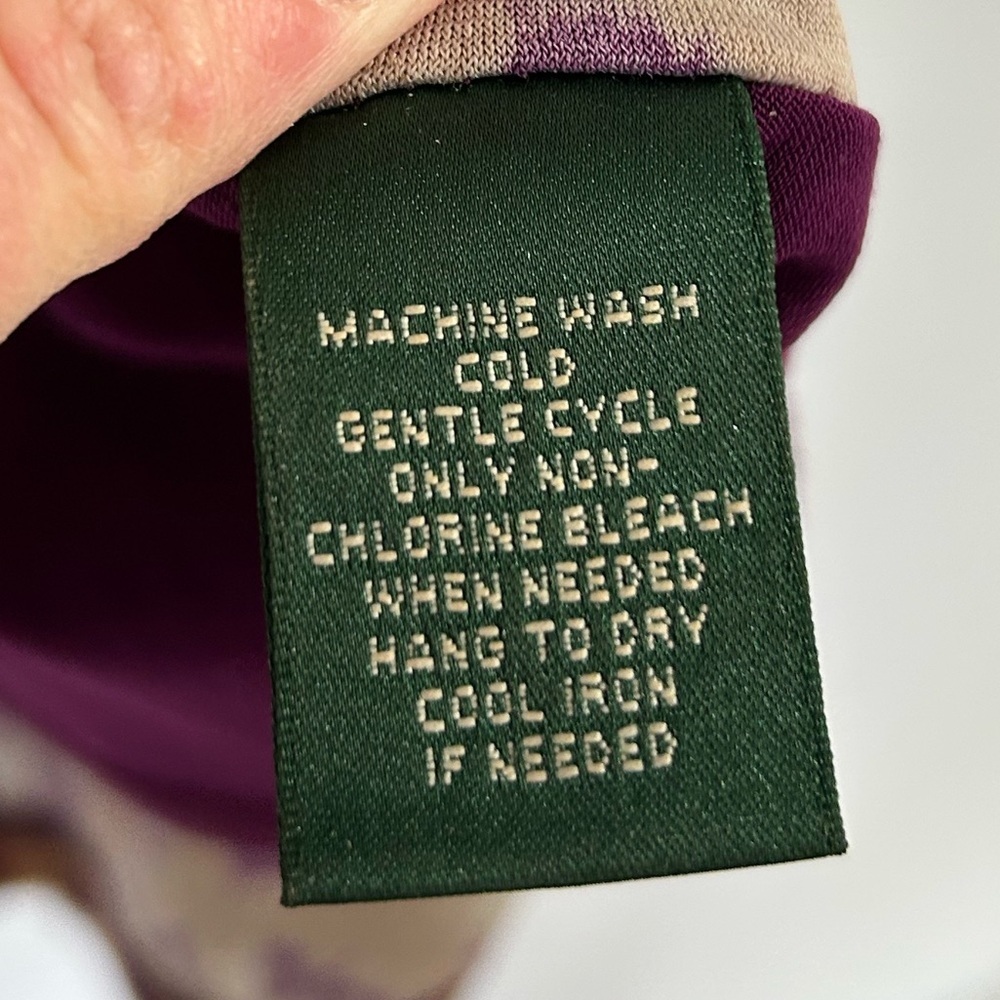 Ralph Lauren Size 8 Midi Dress Cinched at Sides Soft Classic Sophisticated Style - Picture 8 of 12